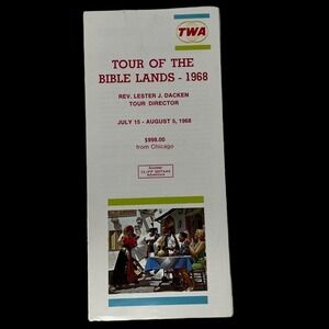 TWA Brochure Tour of‎ the Bible Lands Vintage 1968